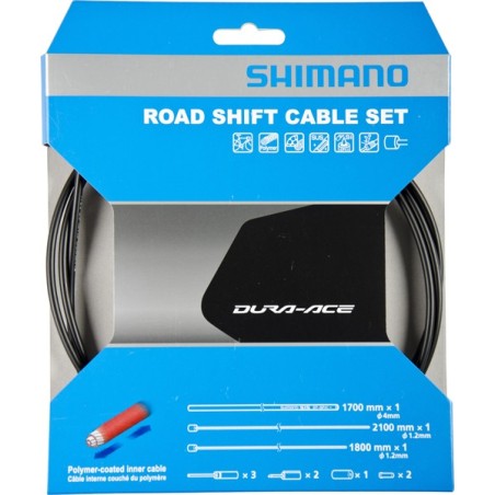 Kit fili e guaina cambio Shimano Dura-Ace BC-9000 polimer Nero Kit fili e guaina cambio Shimano Dura-Ace BC-9000 polimer Nero